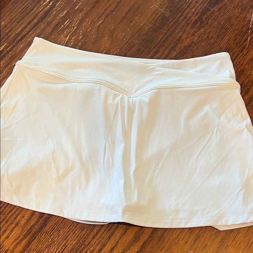 Forever 21 Baby Blue Athletic Skort with Metallic Logo